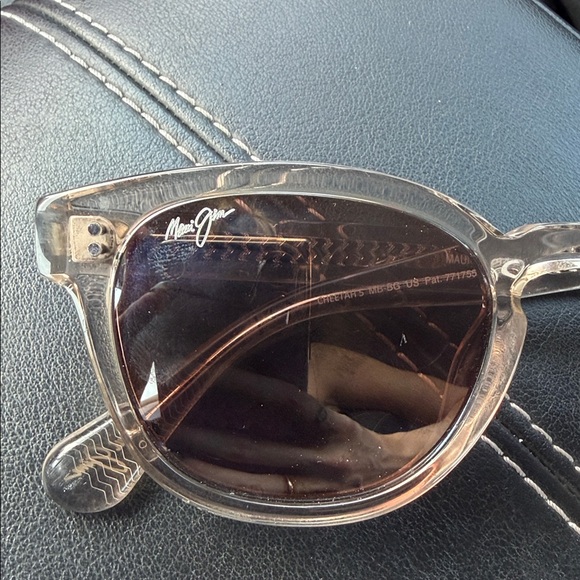 Maui Jim Clear Frame Sunglasses with Dark Lenses - Picture 2 of 2